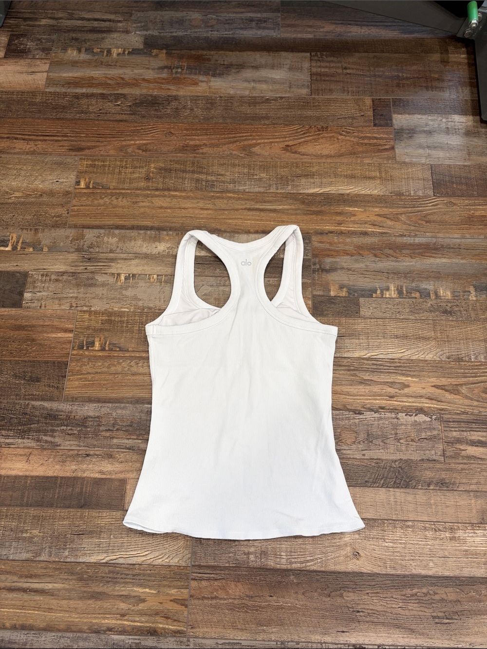 ALO Yoga White Ribbed Racerback Tank - Picture 2 of 2